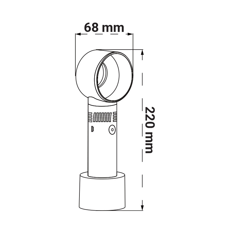 VENTILATOR GREEN TECH , 1.9W, BIJELI + PINK , SA USB PUNJENJEM