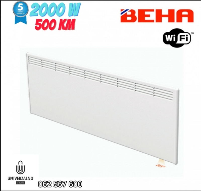 BEHA KONVEKTOR SA INTEGRISNIM WIFI PV20 2000W 5 GOd. Garancije