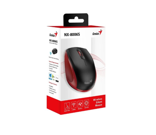 Genius NX-8006 Wireless Silent Mouse Red