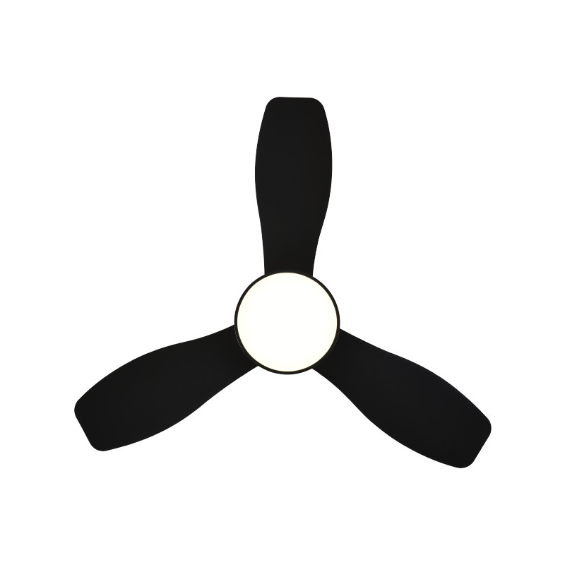 STROPNI VENTILATOR SA SVJETILJKOM GREEN TECH 24", 18W, 3CCT, CRNI