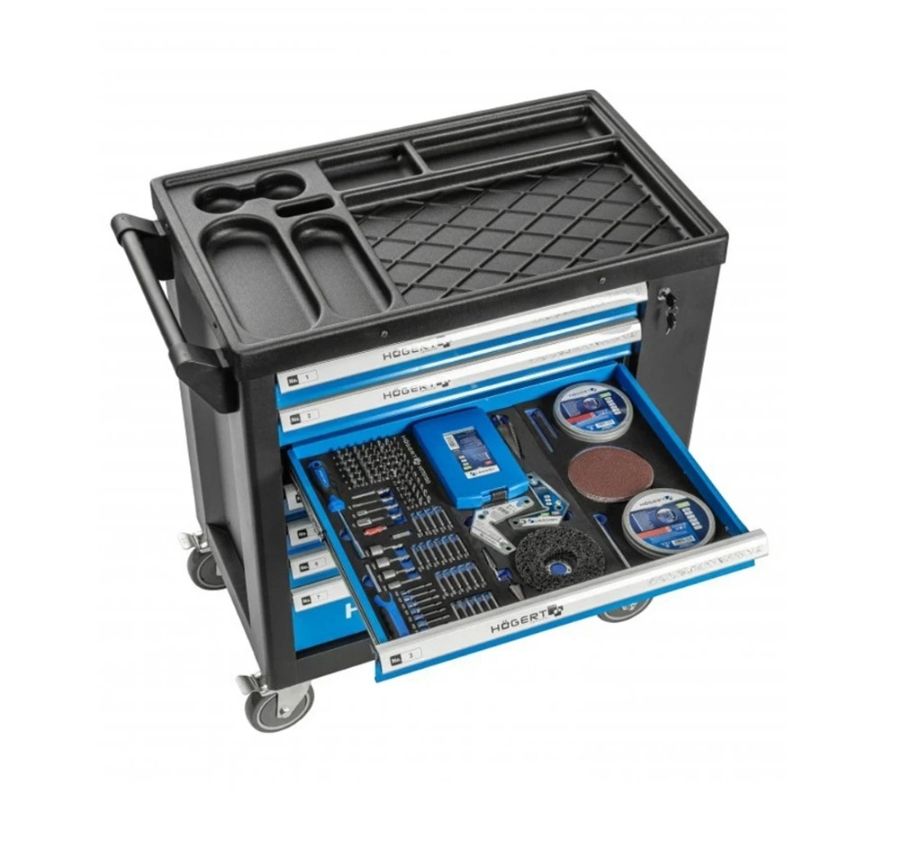 HOGERT SET KOLICA ZA ALAT SA 7 LADICA HT7G050 GRATIS VAP 110BAR