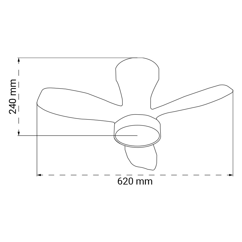 STROPNI VENTILATOR SA SVJETILJKOM GREEN TECH 24", 18W, 3CCT, CRNI