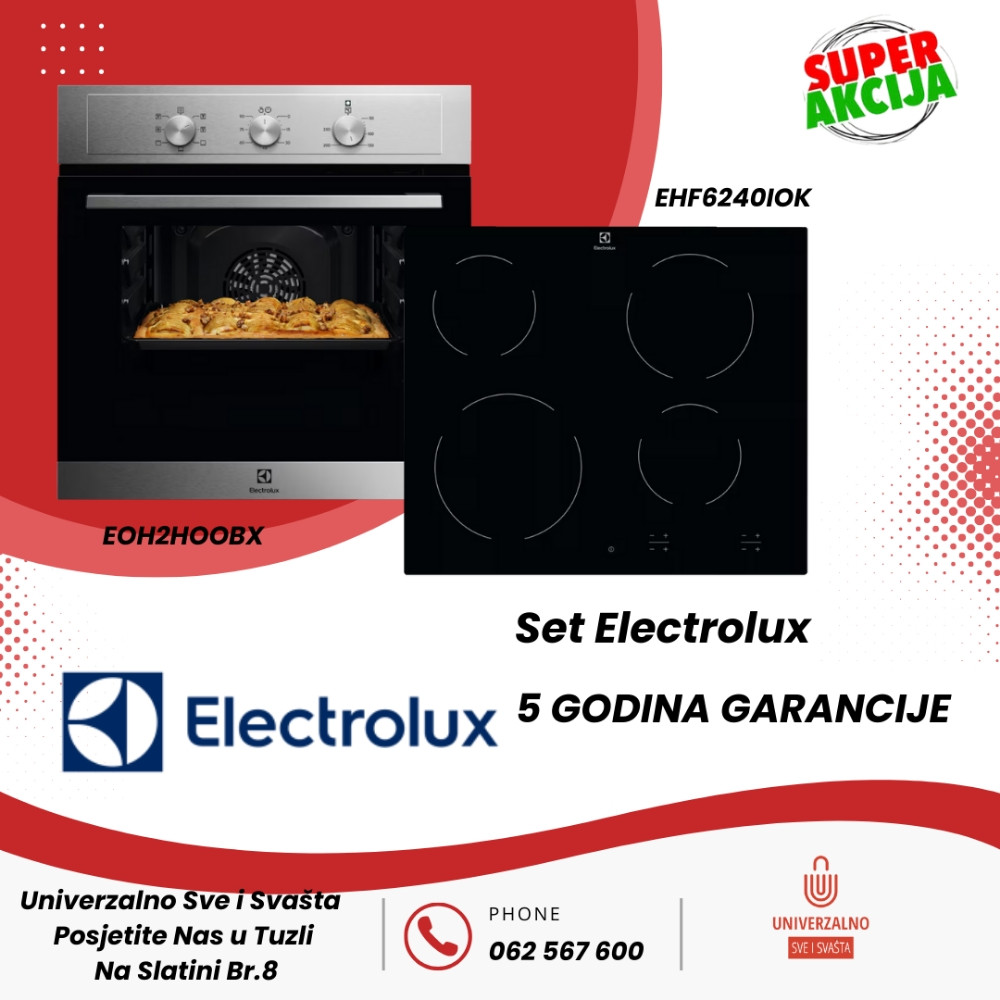 ELEKTRO LUX UGRADBENI SET PLOČA I PECNICA
