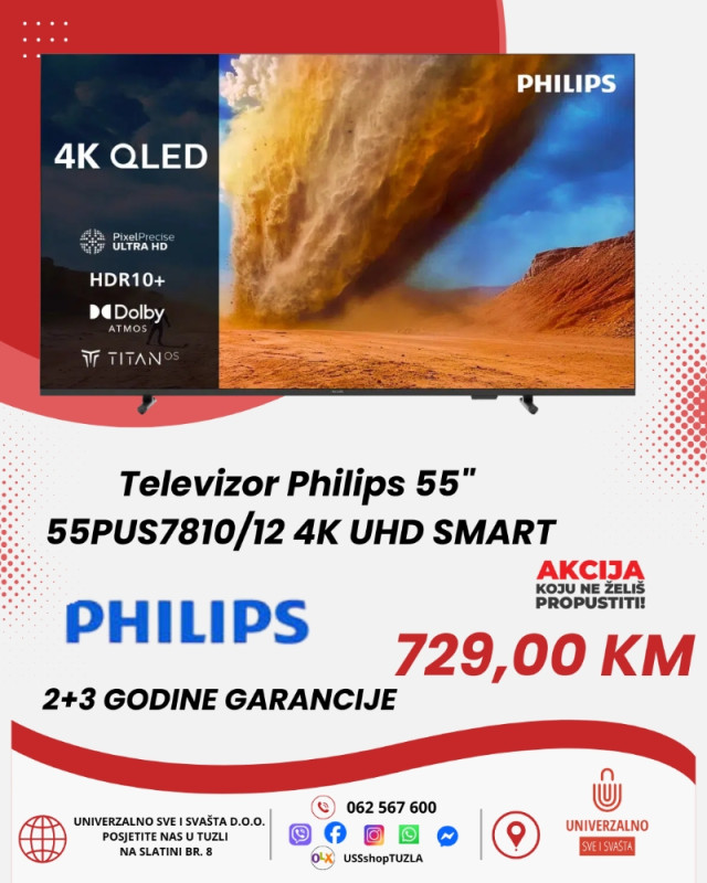 Tv PHILIPS 55PUS7810/12 QLED 4K UHD TITAN OS