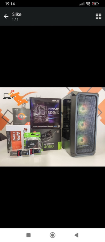 GAMING RACUNAR PC RYZEN 5 5500 RTX 460 8GB 480SSD