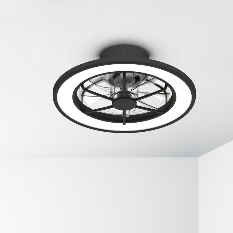 STROPNI VENTILATOR SA SVJETILJKOM GREEN TECH, 18, 40W, 3CCT, CRNI