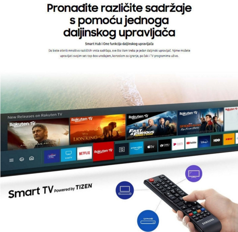 SAMSUNG 4K 75" 75AU7172 ULTRAHD WIFI CRYSTAL UHD 4K