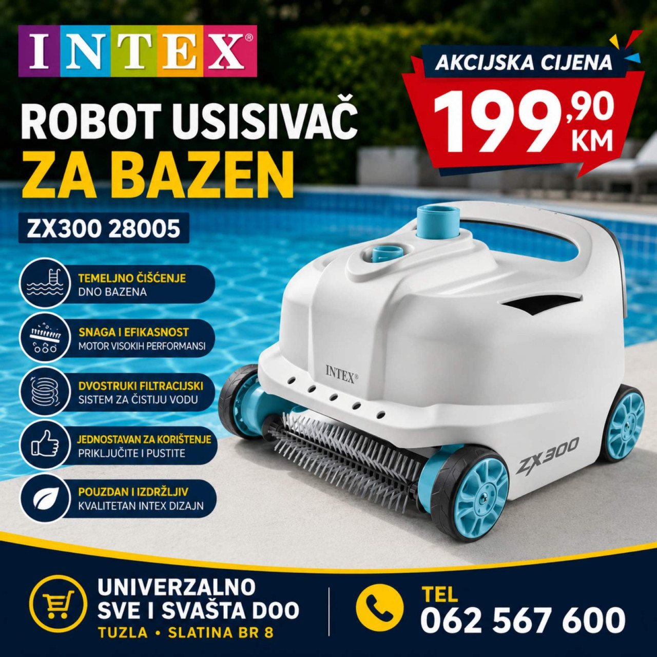 INTEX ROBOT USISIVAC ZA BAZEN ZX300 - 28005