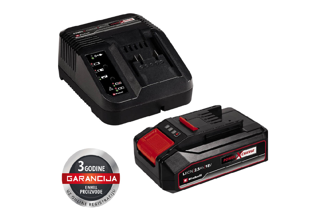 EINHELL AKU SET BATERIJA I PUNJAC PXC STARTER KIT 18V 2.5Ah
