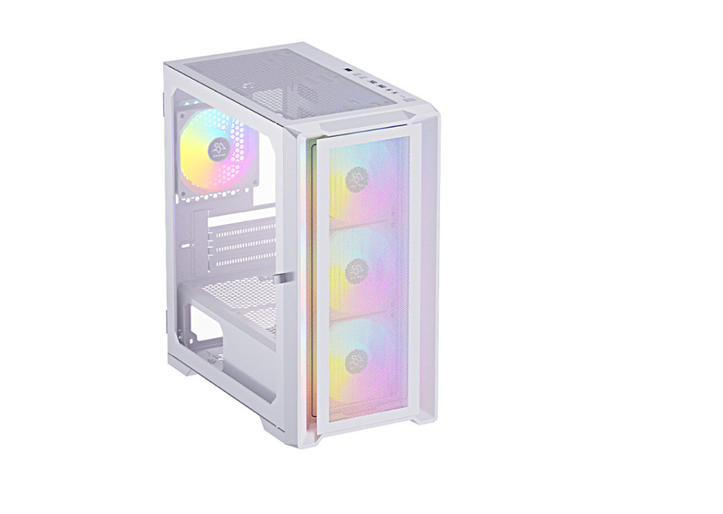 GAMING KUCISTE - CS032 White + 3 X LED FAN INCLUDED