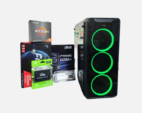 Gaming Racunar PC Ryzen 5 5500 RX 6600 16GB 500GB SSD