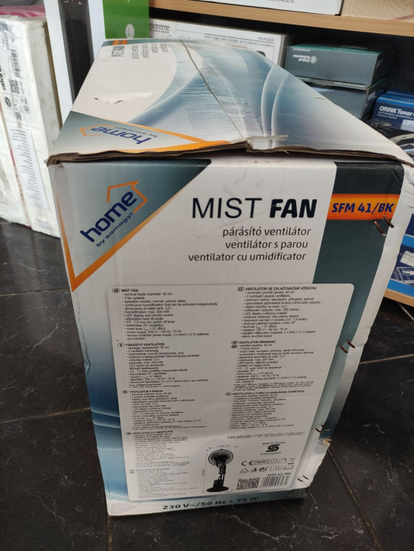 Ventilator sa raspršivačem vode +daljinski upravljač 75W